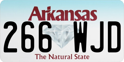 AR license plate 266WJD
