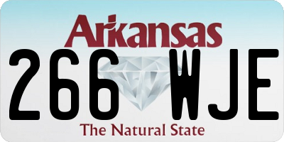 AR license plate 266WJE