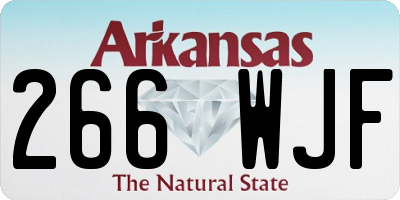 AR license plate 266WJF