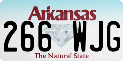 AR license plate 266WJG