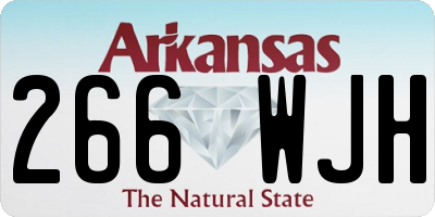 AR license plate 266WJH