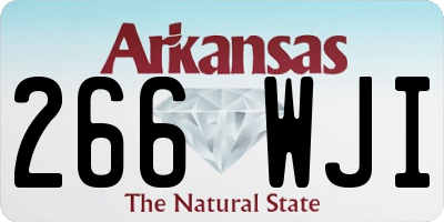 AR license plate 266WJI