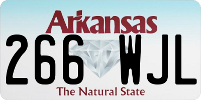 AR license plate 266WJL