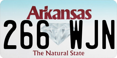 AR license plate 266WJN