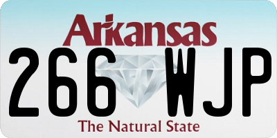 AR license plate 266WJP