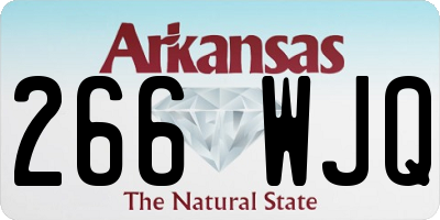 AR license plate 266WJQ