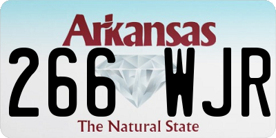 AR license plate 266WJR