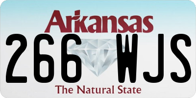AR license plate 266WJS