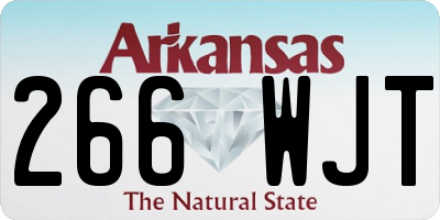 AR license plate 266WJT