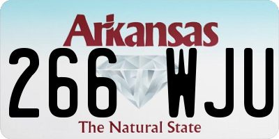 AR license plate 266WJU