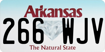 AR license plate 266WJV
