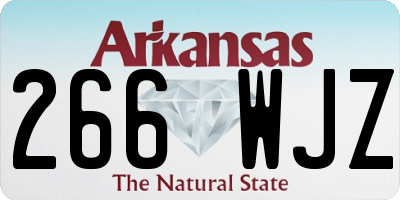 AR license plate 266WJZ