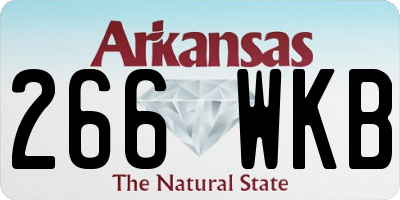 AR license plate 266WKB