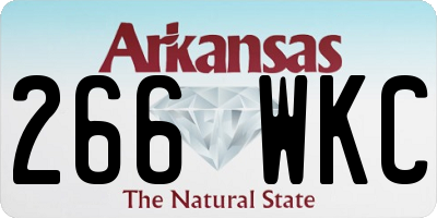 AR license plate 266WKC