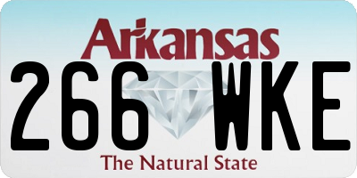 AR license plate 266WKE