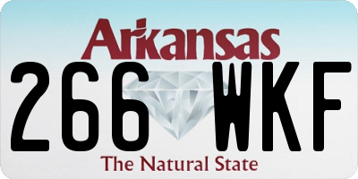 AR license plate 266WKF