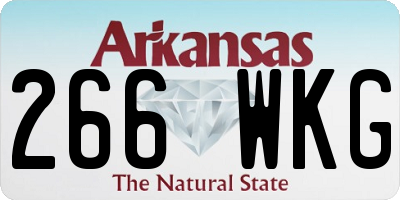 AR license plate 266WKG