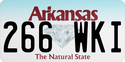 AR license plate 266WKI