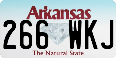 AR license plate 266WKJ