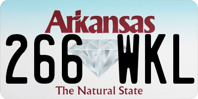 AR license plate 266WKL