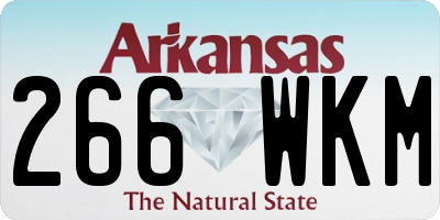 AR license plate 266WKM