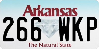 AR license plate 266WKP