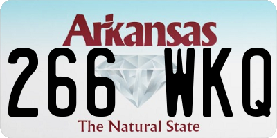 AR license plate 266WKQ