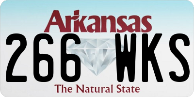 AR license plate 266WKS