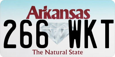 AR license plate 266WKT