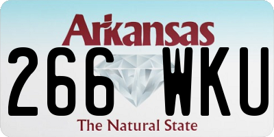 AR license plate 266WKU
