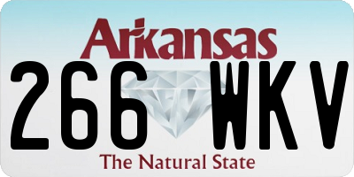 AR license plate 266WKV