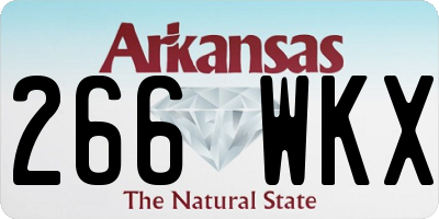 AR license plate 266WKX