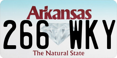 AR license plate 266WKY