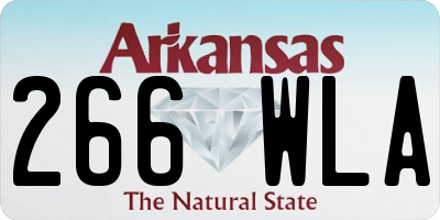 AR license plate 266WLA
