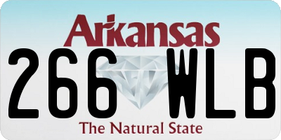 AR license plate 266WLB