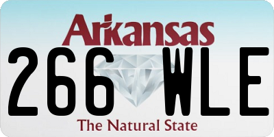 AR license plate 266WLE