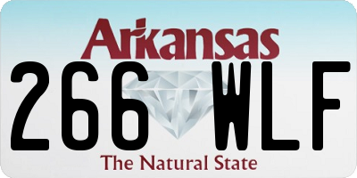 AR license plate 266WLF