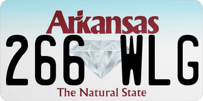 AR license plate 266WLG