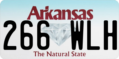 AR license plate 266WLH