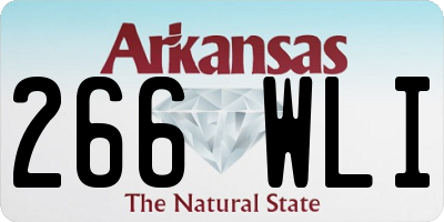 AR license plate 266WLI