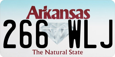 AR license plate 266WLJ