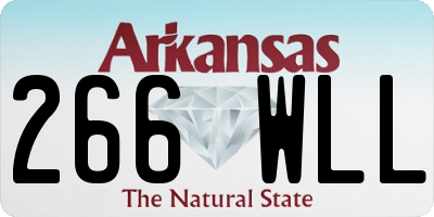 AR license plate 266WLL