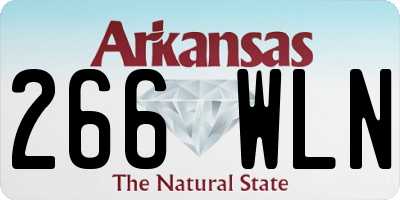 AR license plate 266WLN