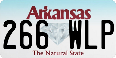 AR license plate 266WLP