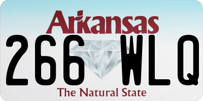 AR license plate 266WLQ