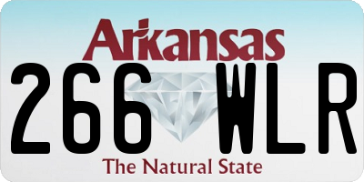 AR license plate 266WLR