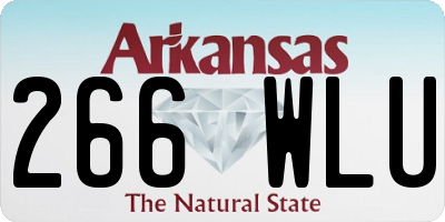 AR license plate 266WLU
