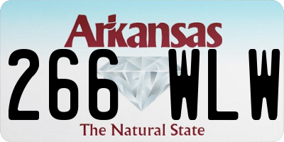 AR license plate 266WLW