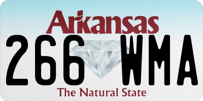 AR license plate 266WMA