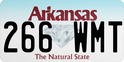 AR license plate 266WMT
